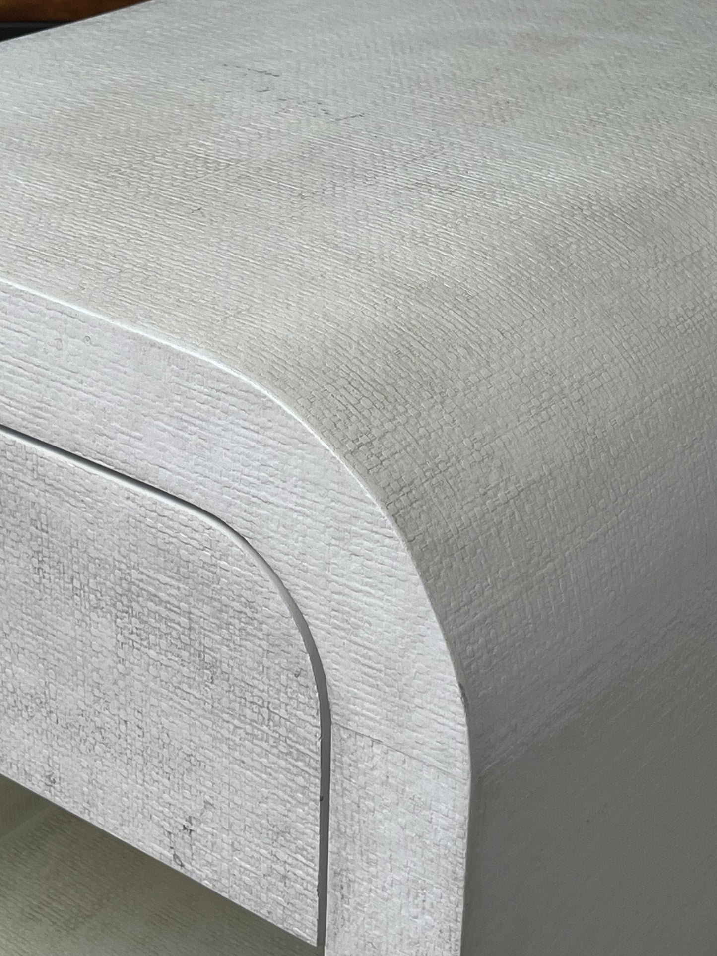 Modern Textured White Nightstand