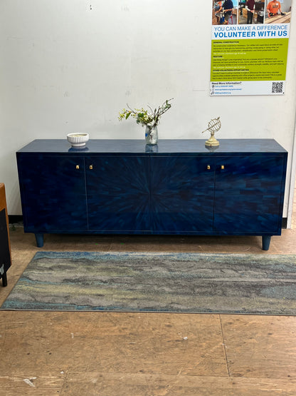 Modern Faux Horn Blue Crednza