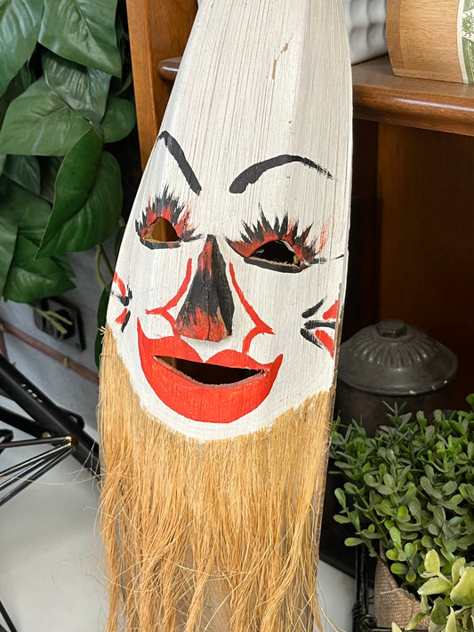 Puerto Rico Hand Carved Clown Mask
