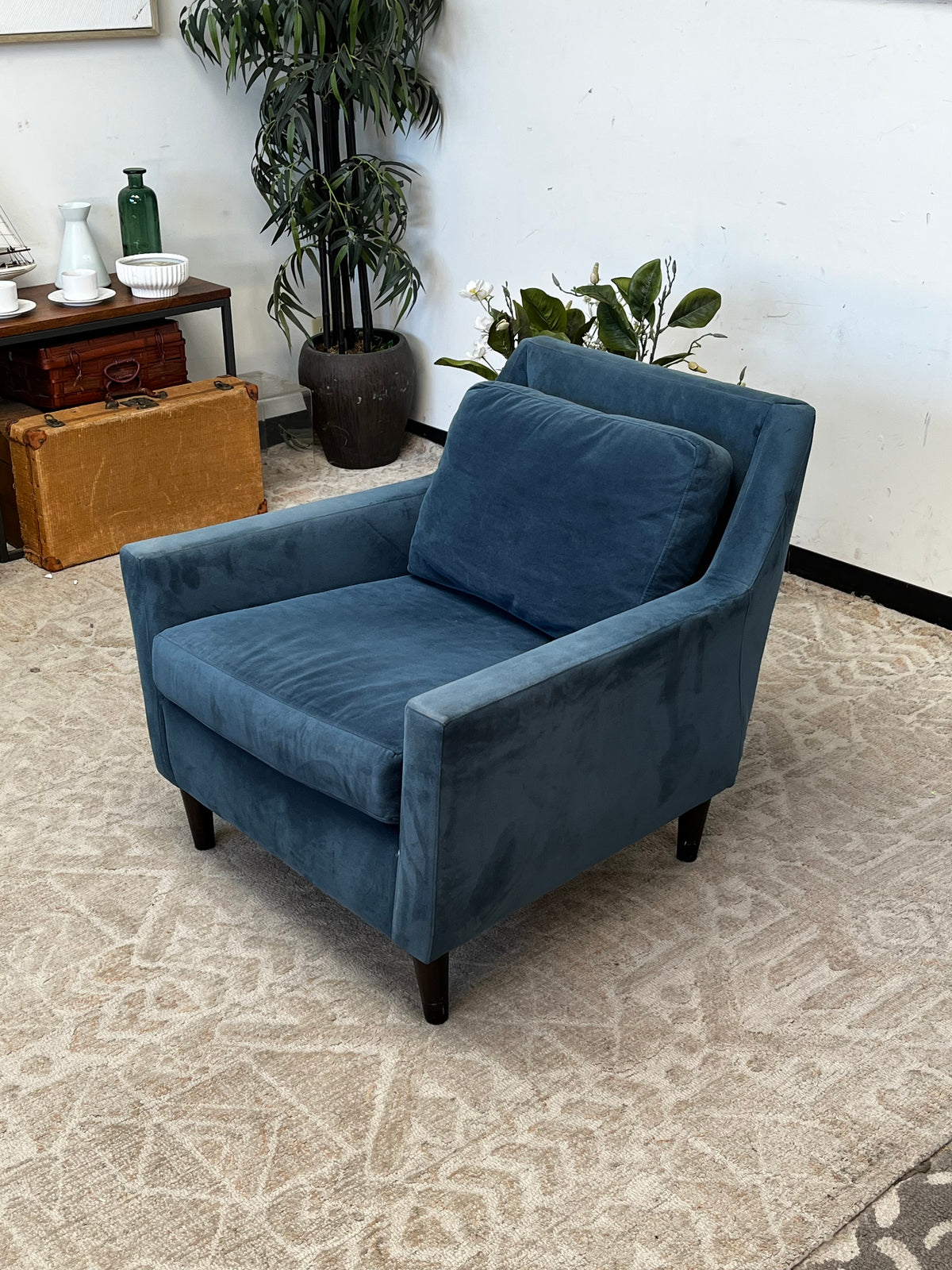 West Elm Teal Armchair