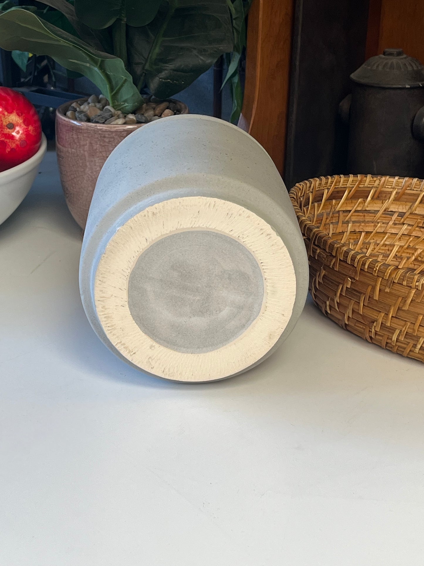 Ceramic All Weather Planter Light Gray