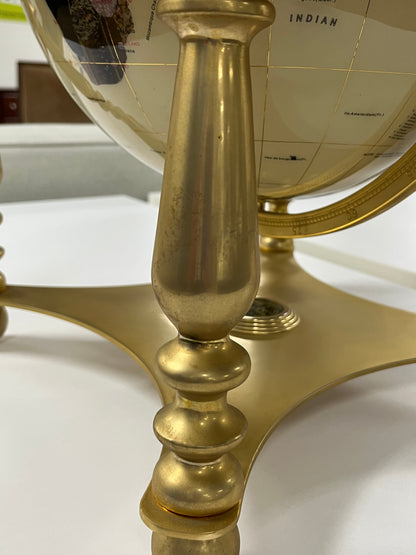 Table Top World Globe with Gemstones