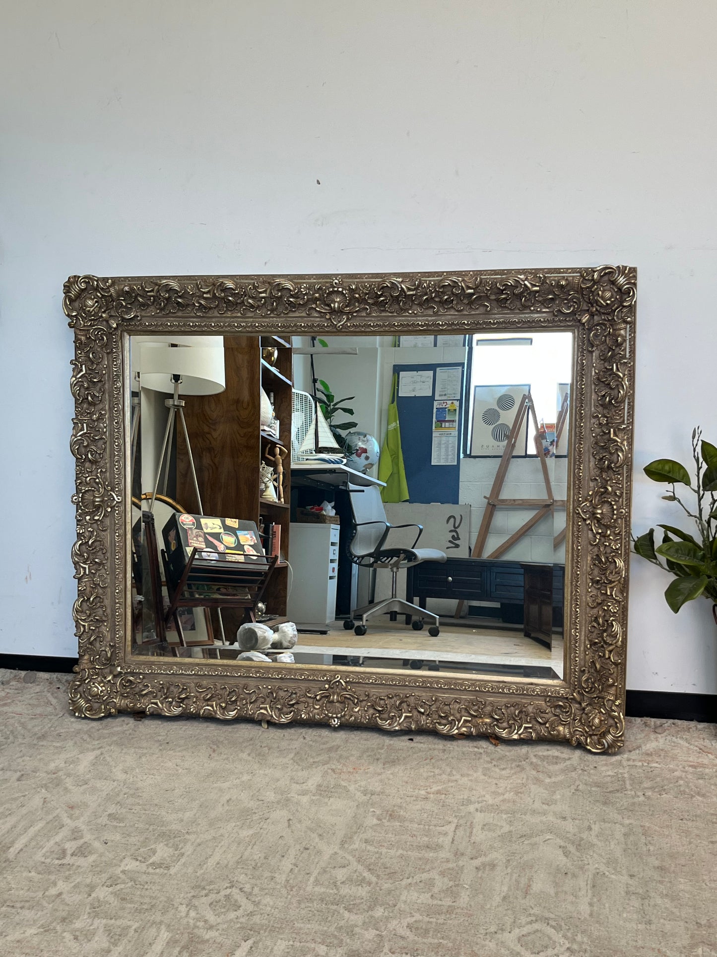 Ornate Wooden 60" Wall Mirror