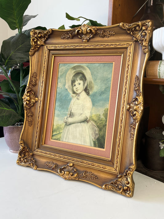 George Romney "Miss Juliana Willoughby" Framed Artwork