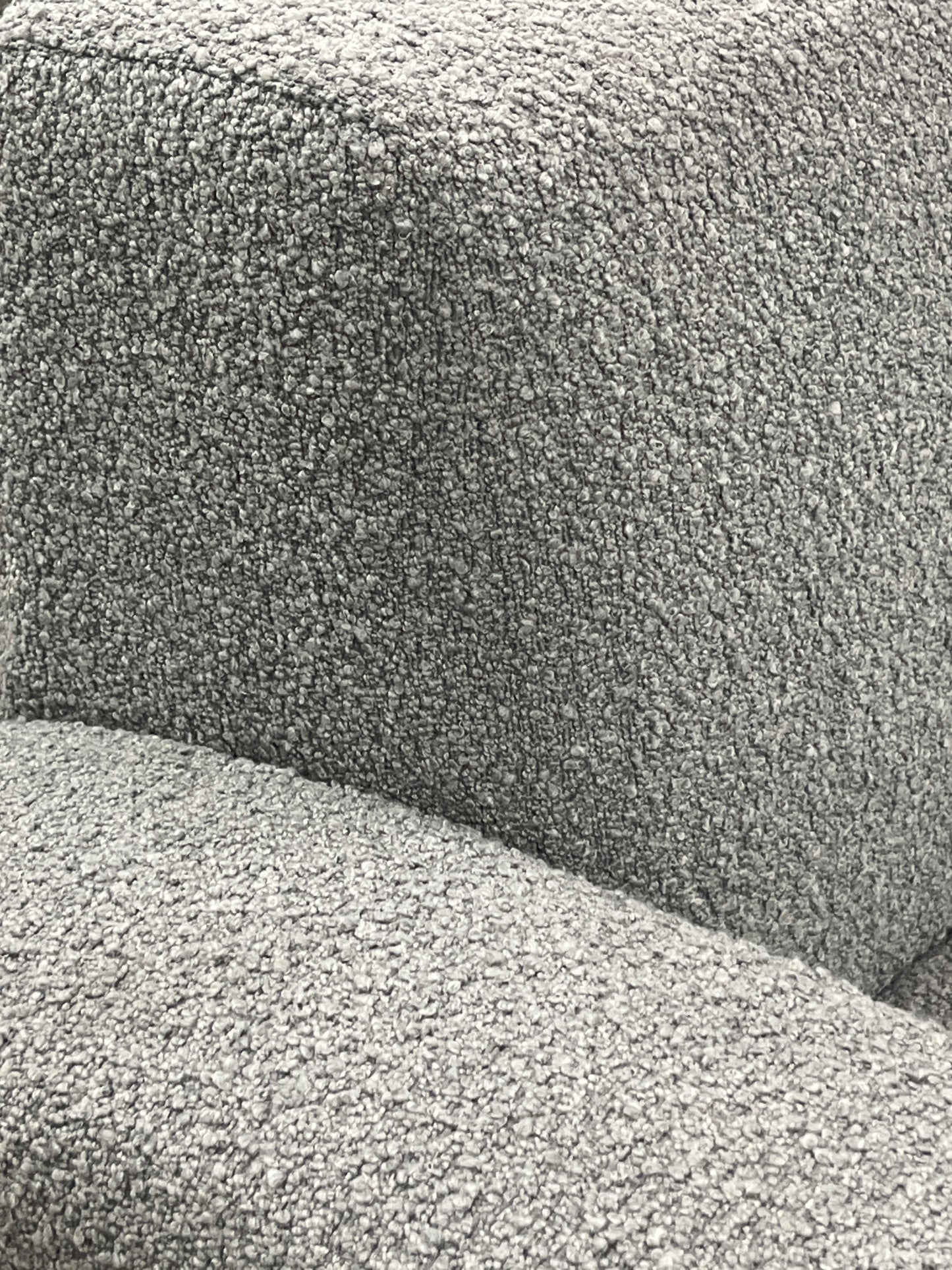 Modern Grey Fuzzy Linen Traditional Couch