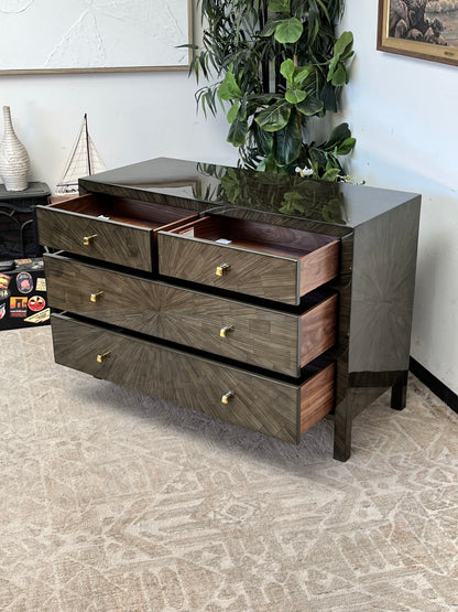Modern Faux Horn Olive Green Dresser