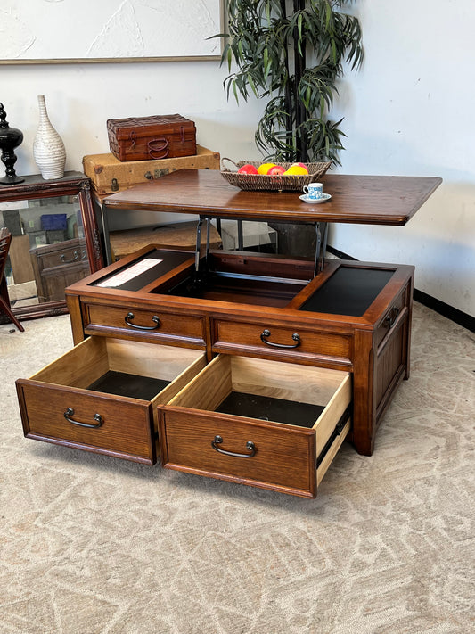 Rising Coffee Table w/ Storage