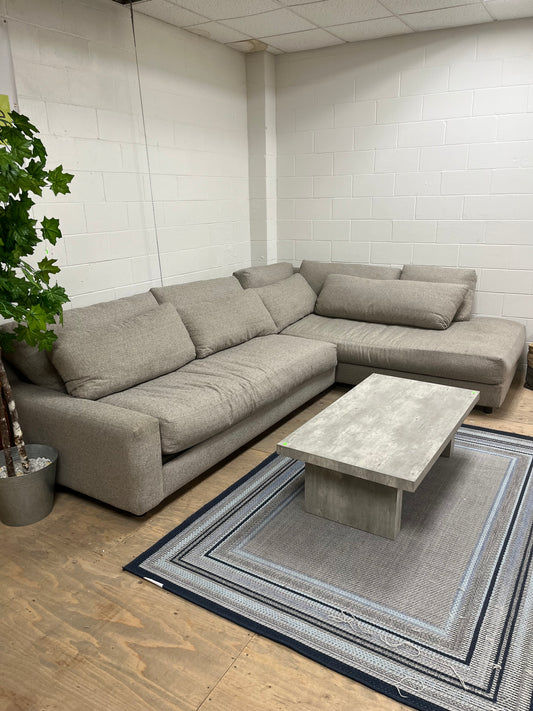 Gray L-Shaped Sectional Sofa