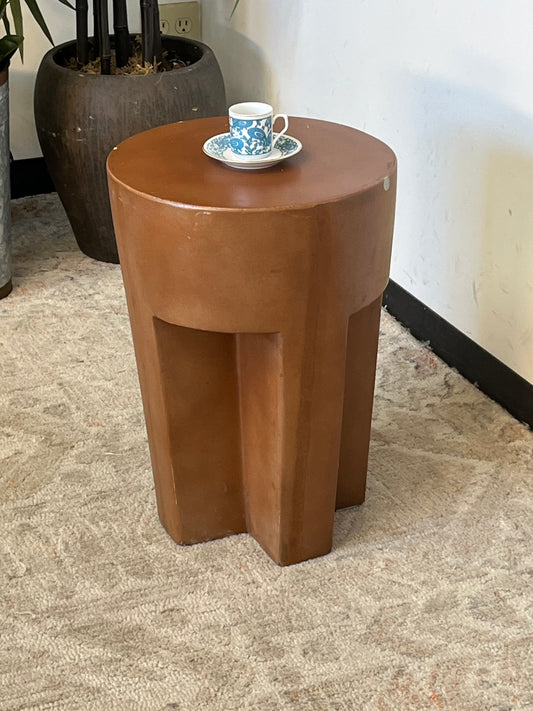 Stone Brown Oval End Table