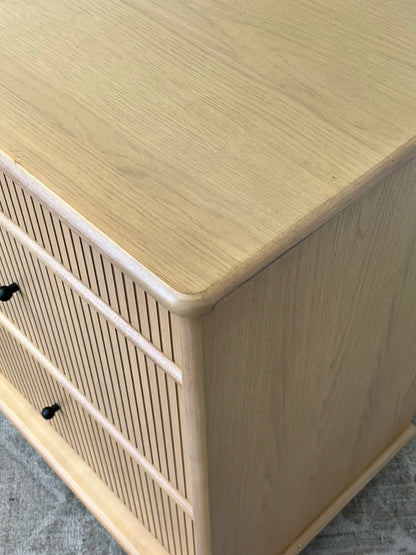 Modern Fluted 6 Drawer Dresser