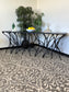 84" Black Metal Branches Console Table