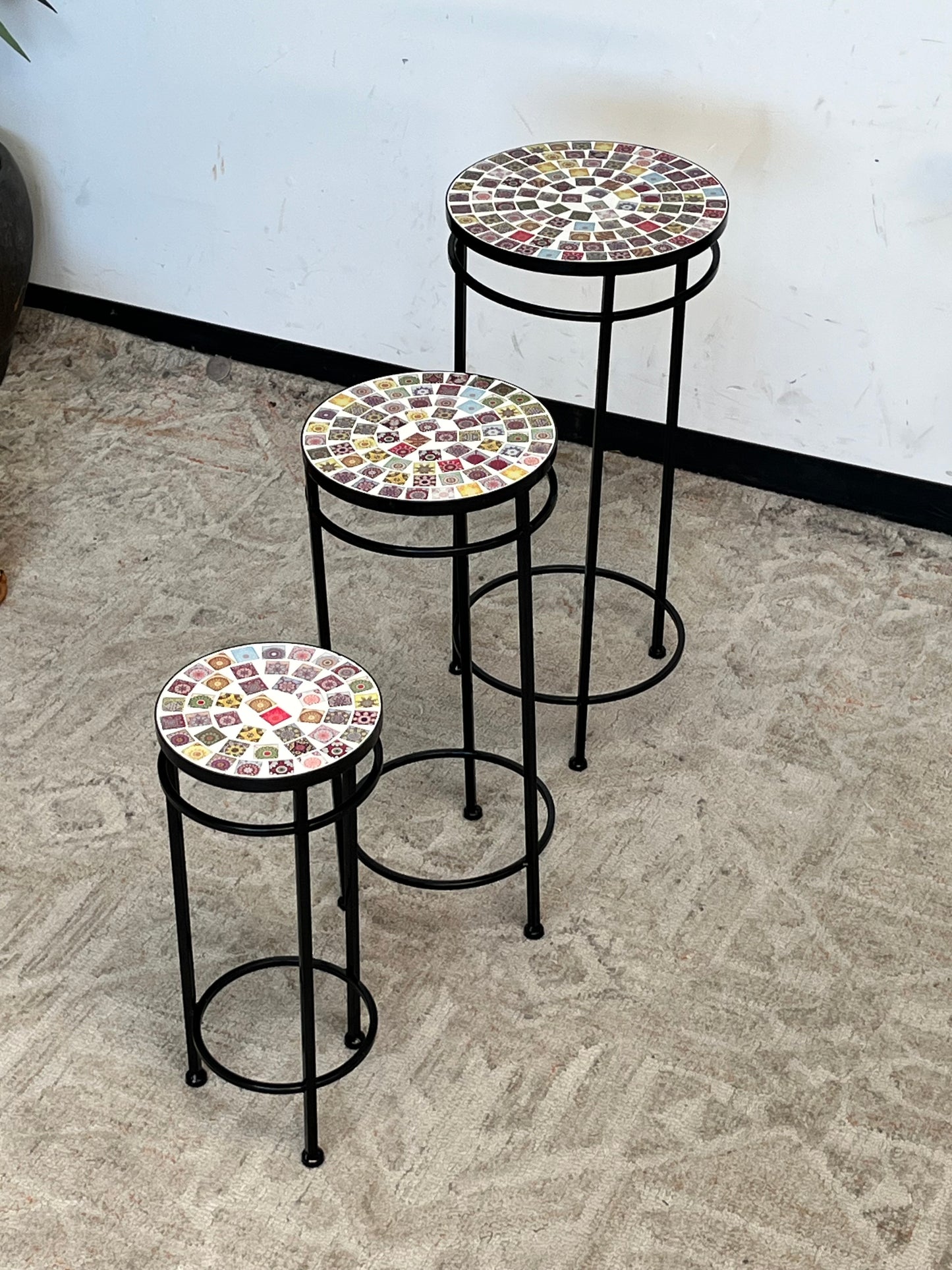 Mosaic Style 3pc Side Table