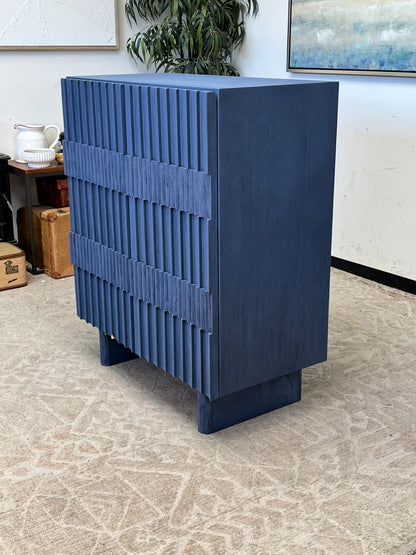 Mid Century Style Fluted Bar Cabinet