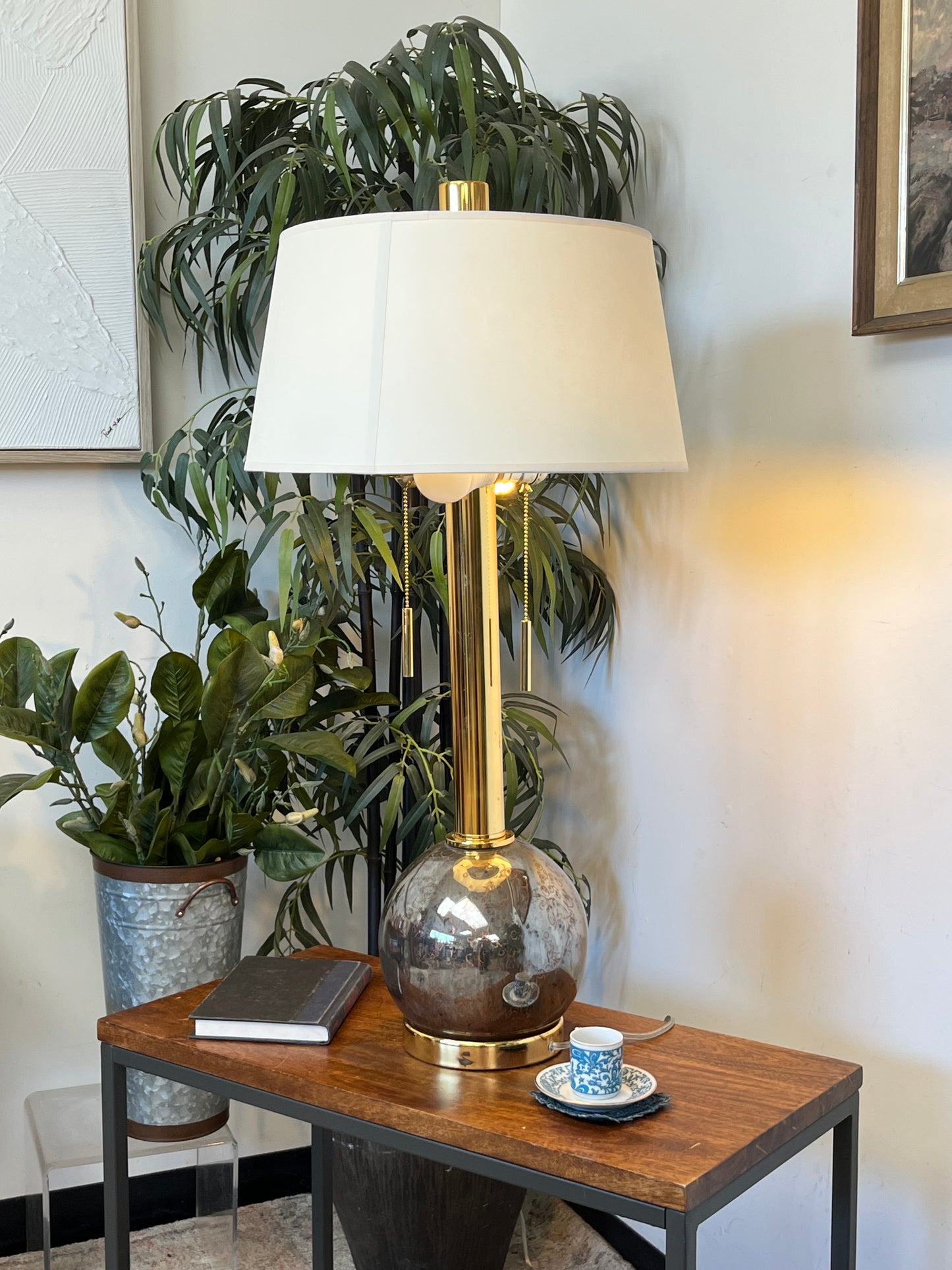 Antique Style Gold Frame Table Lamp
