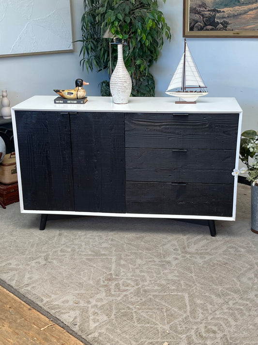 Modern 60" White Credenza