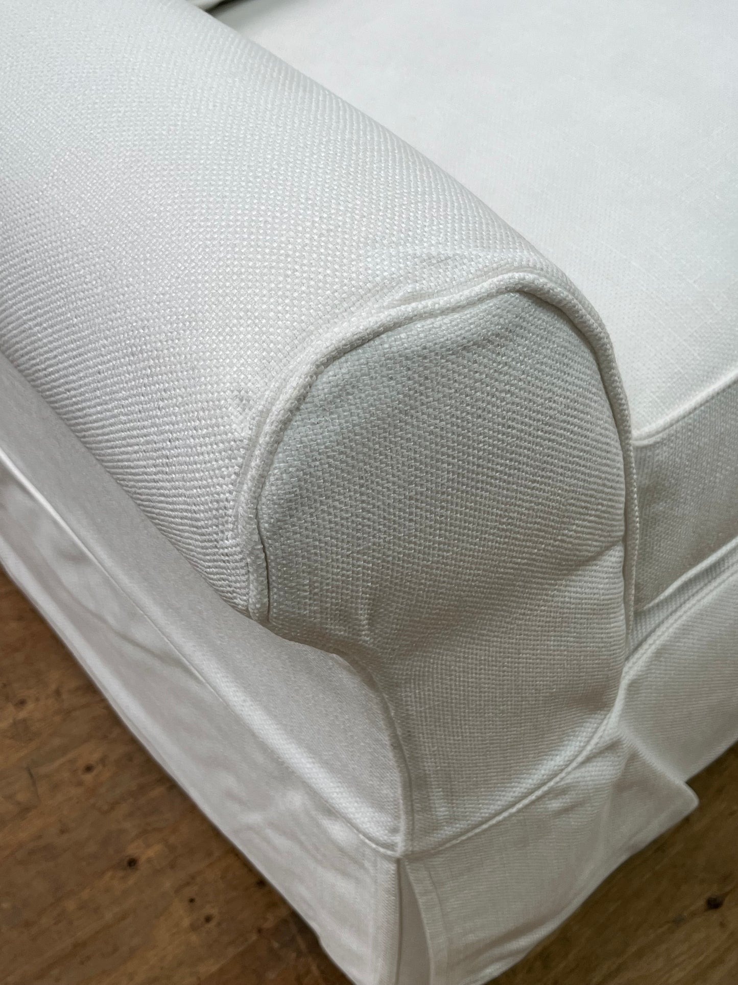 Modern White Down Traditional Loveseat