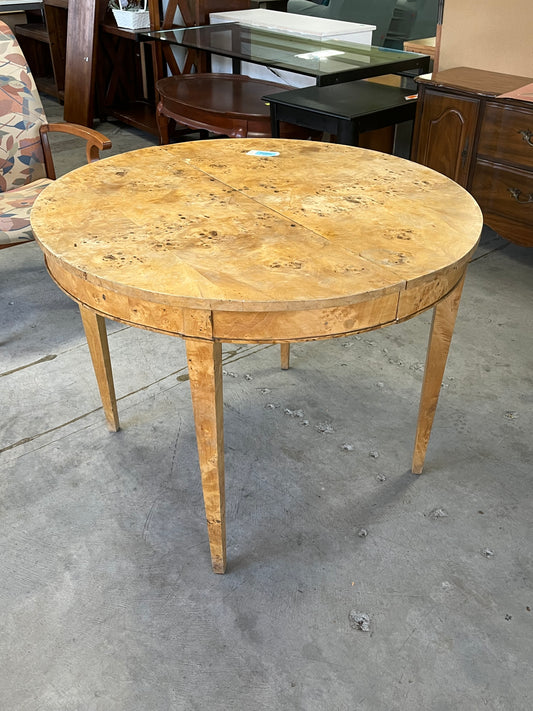 Wooden Beige Dining Round Table