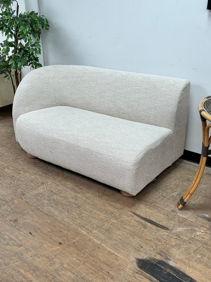 Boucle Style Corner Loveseat