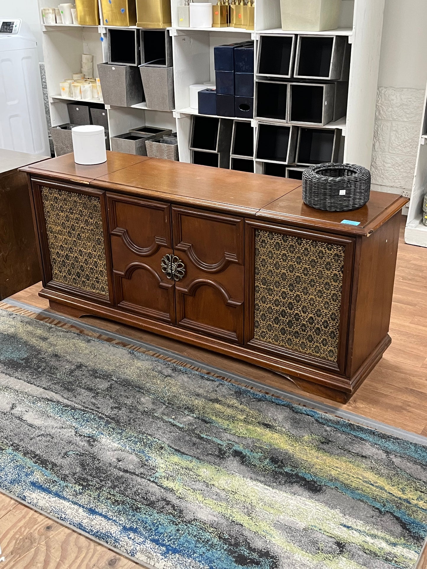 Antique Style Credenza w/ Record Player