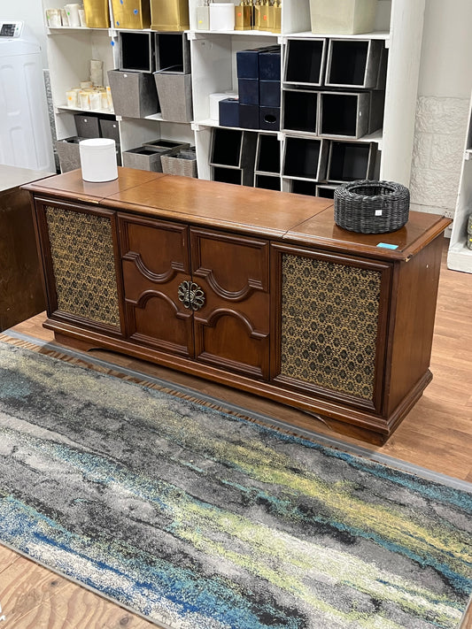 Antique Style Credenza w/ Record Player