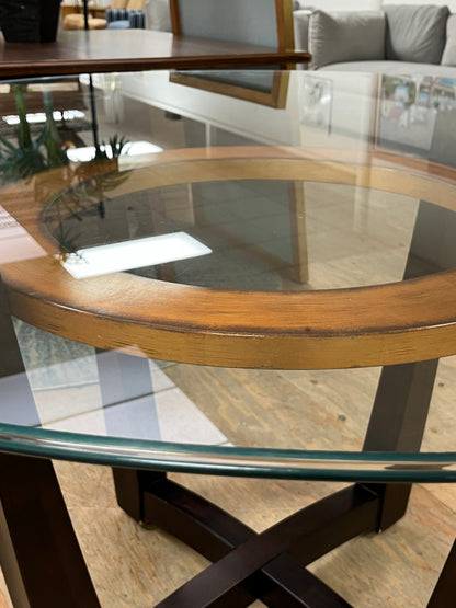 Modern Glass Top Round Dining Table