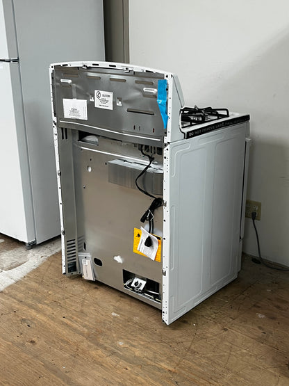 GE 4.8 cu. ft. White Freestanding Gas Range -Dented