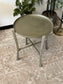 Vintage Style Silver Tone Metal End Table