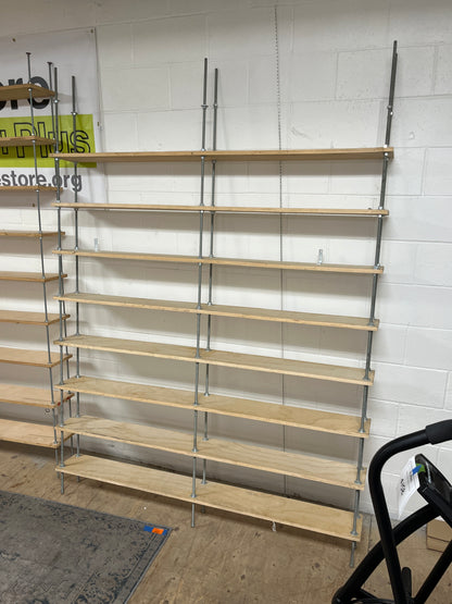 Custom Made 7-Shelf Wooden Bookshelf