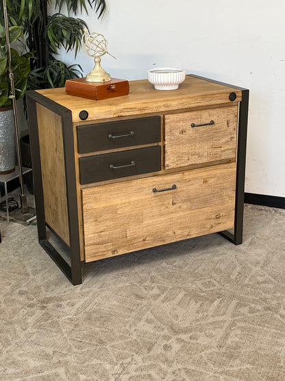 Rustic Style 4-Drawer Cabinet