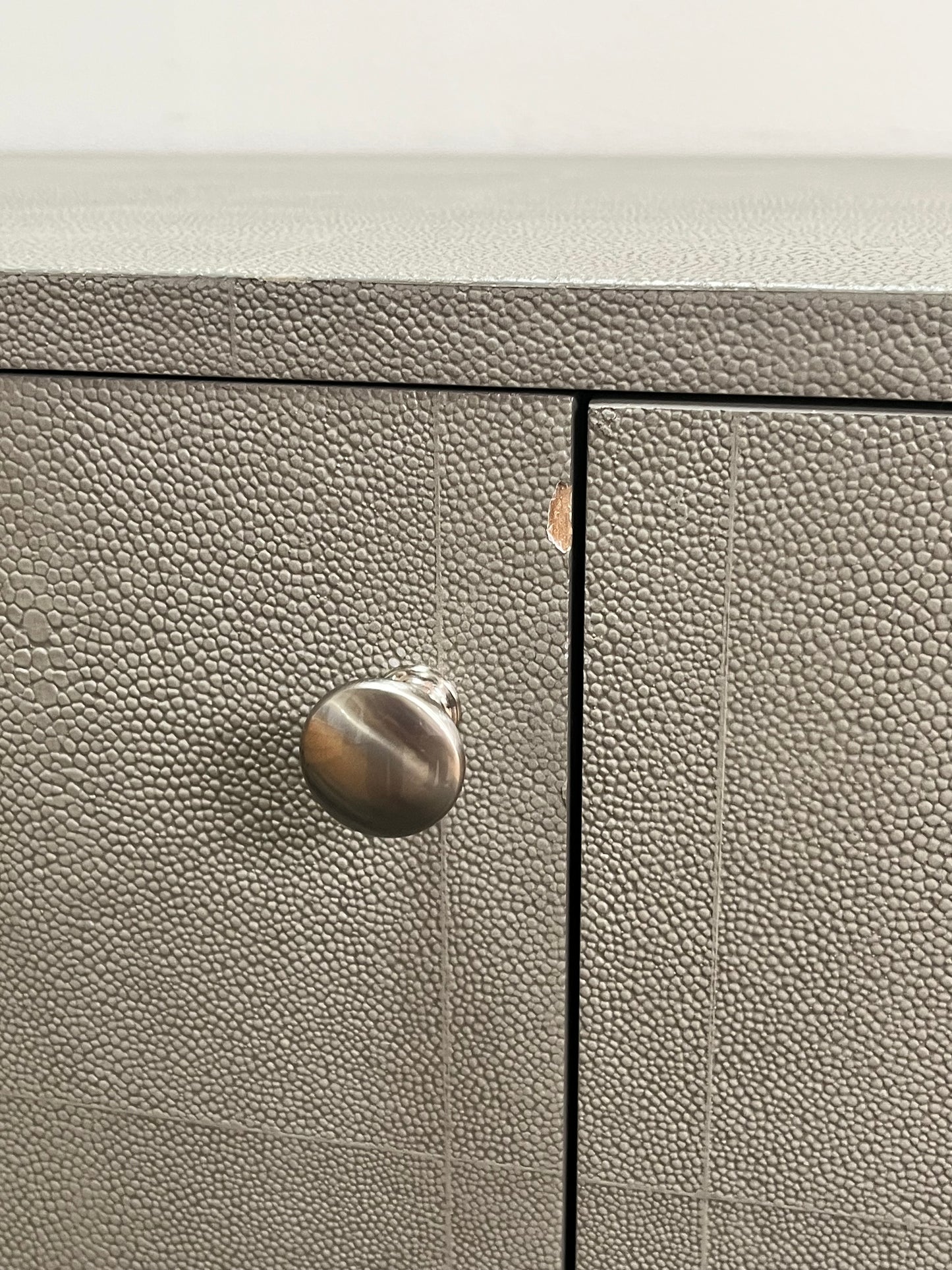 Modern Shagreen Grey Credenza