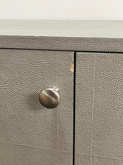 Modern Shagreen Grey Credenza