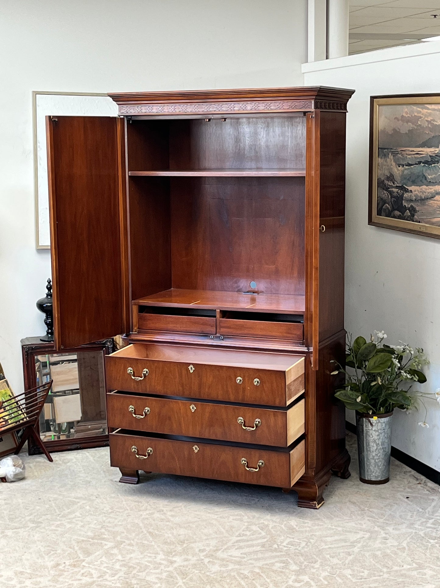 Drexel Vintage Traditional Devoncourt Armoire Wardrobe Closet
