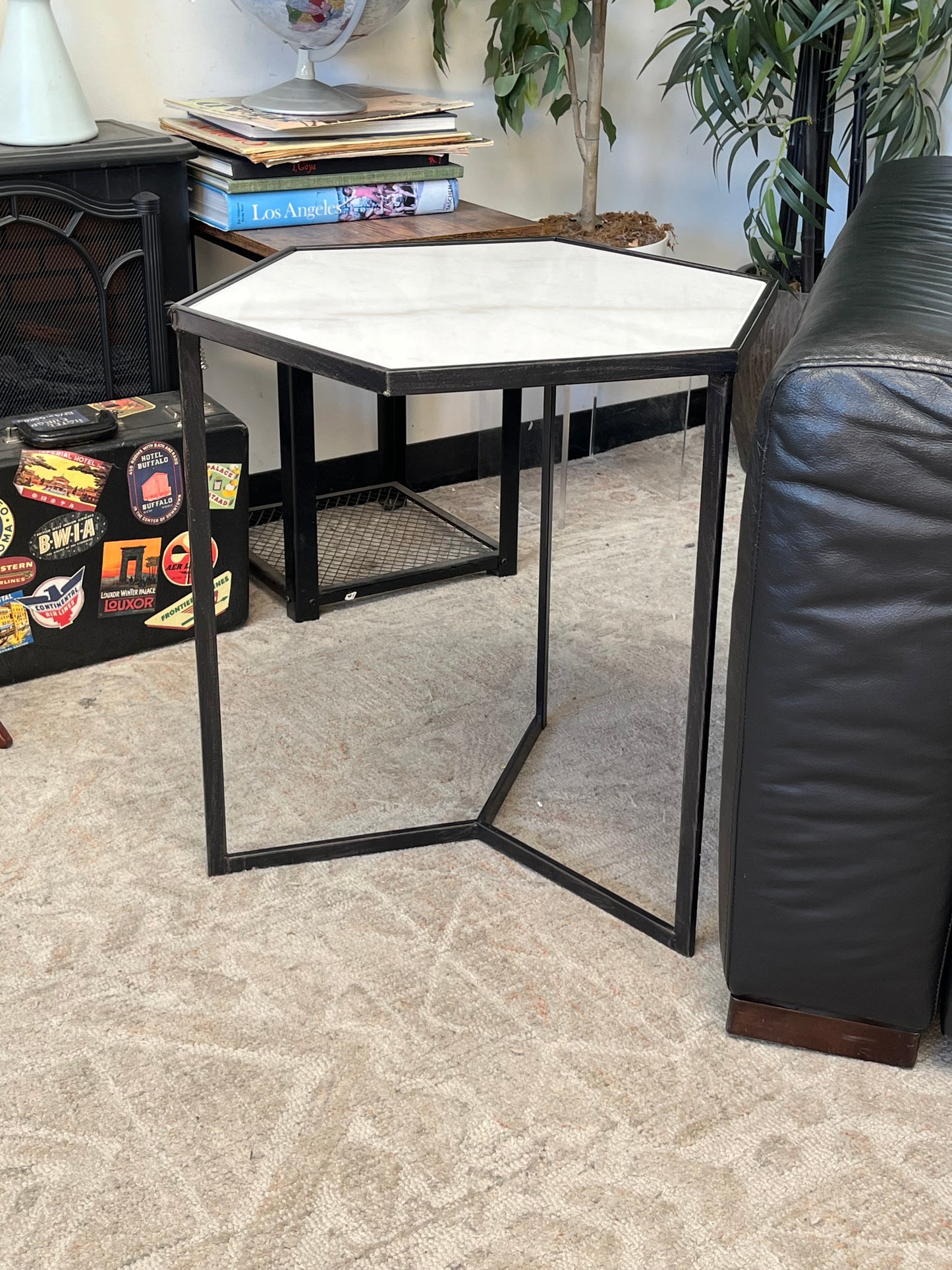 Modern Marble Top 21" Nightstand