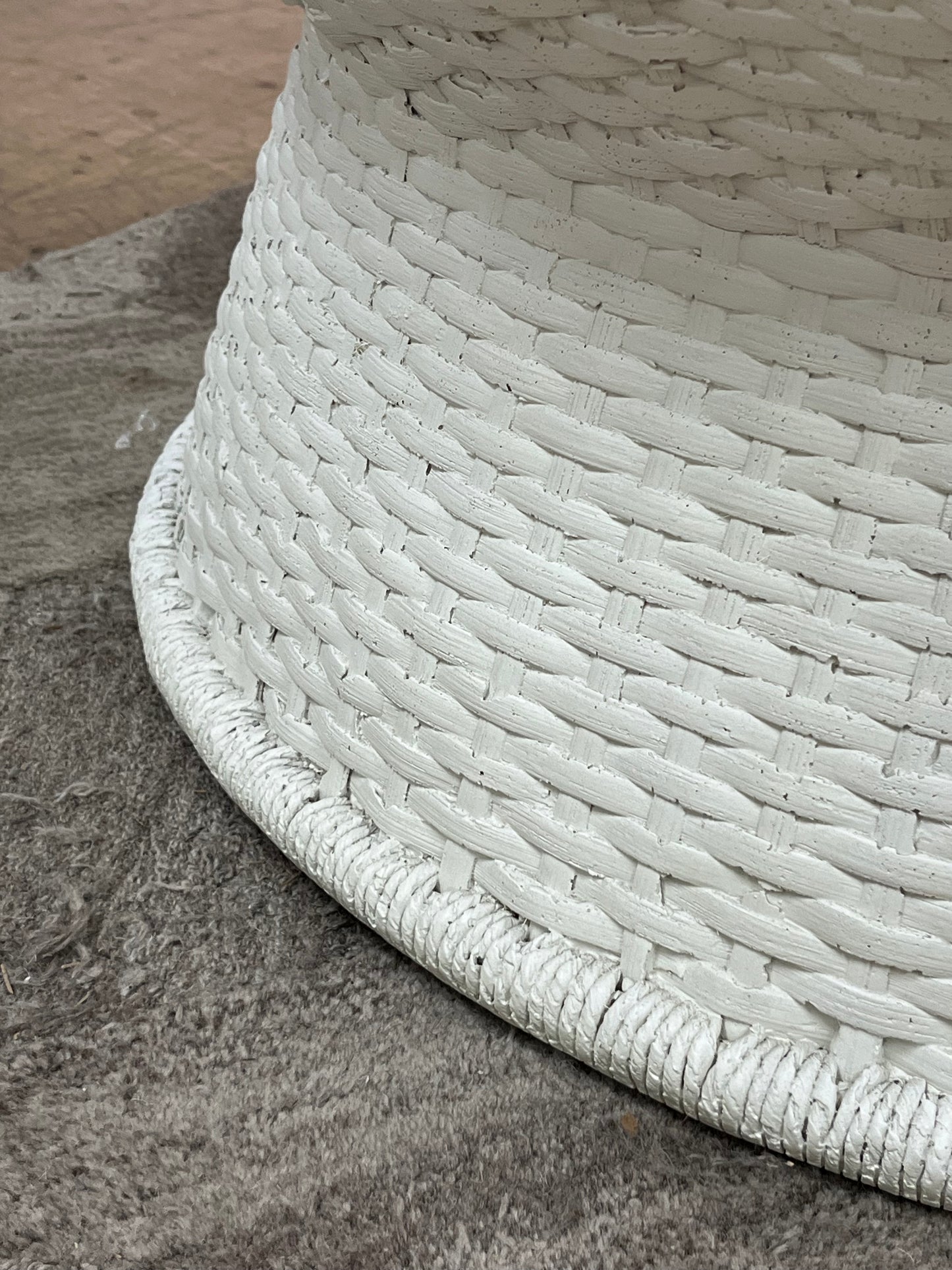 Modern White Stone Round Coffee Table