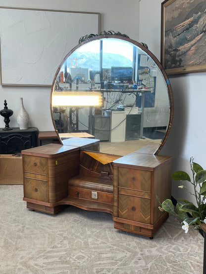 Art Deco Vintage Vanity w/ Mirror