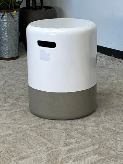 Modern Two-Tone white/Gray Side Table