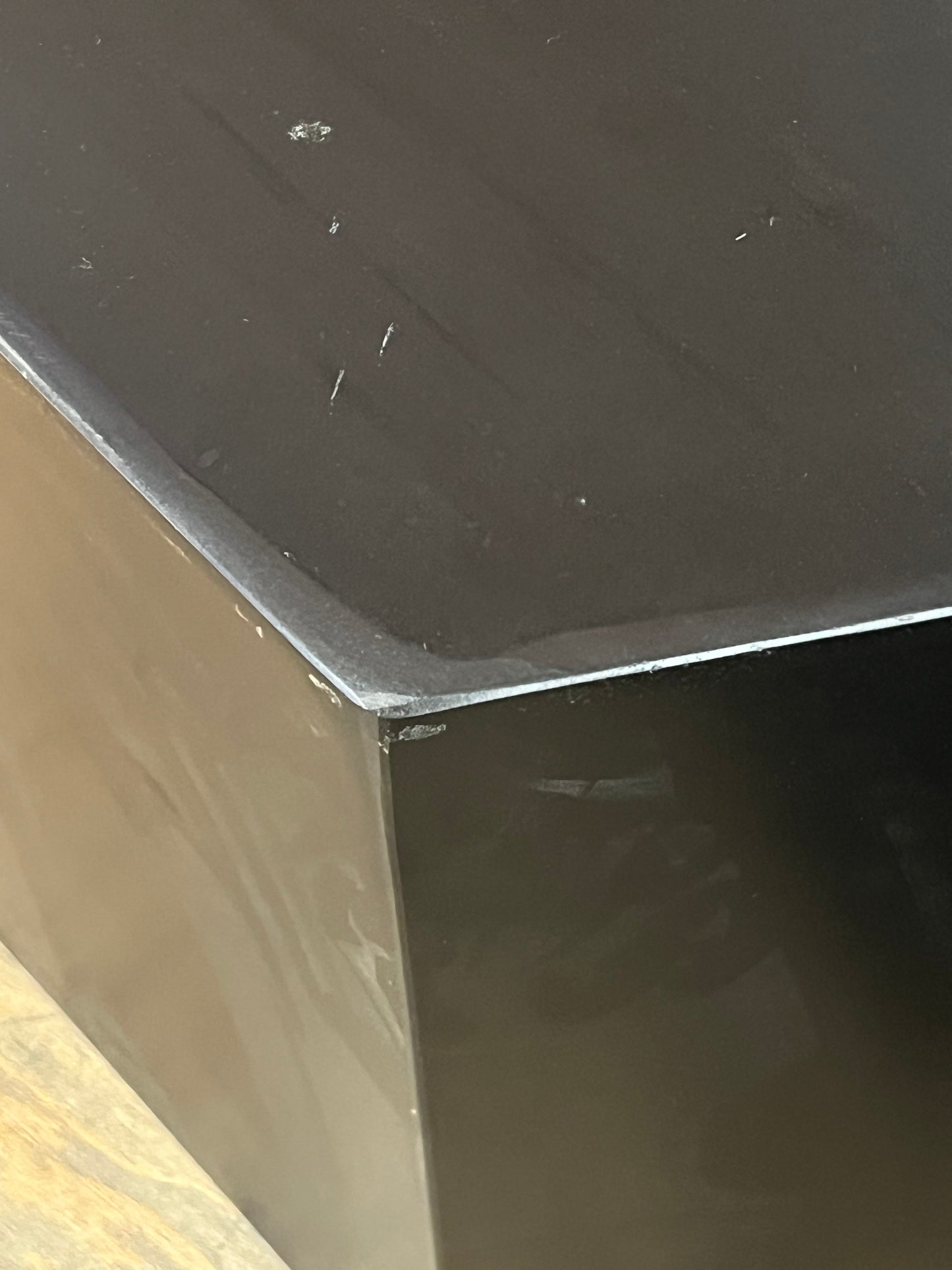 Modern Metal Hexagonal Black End Table