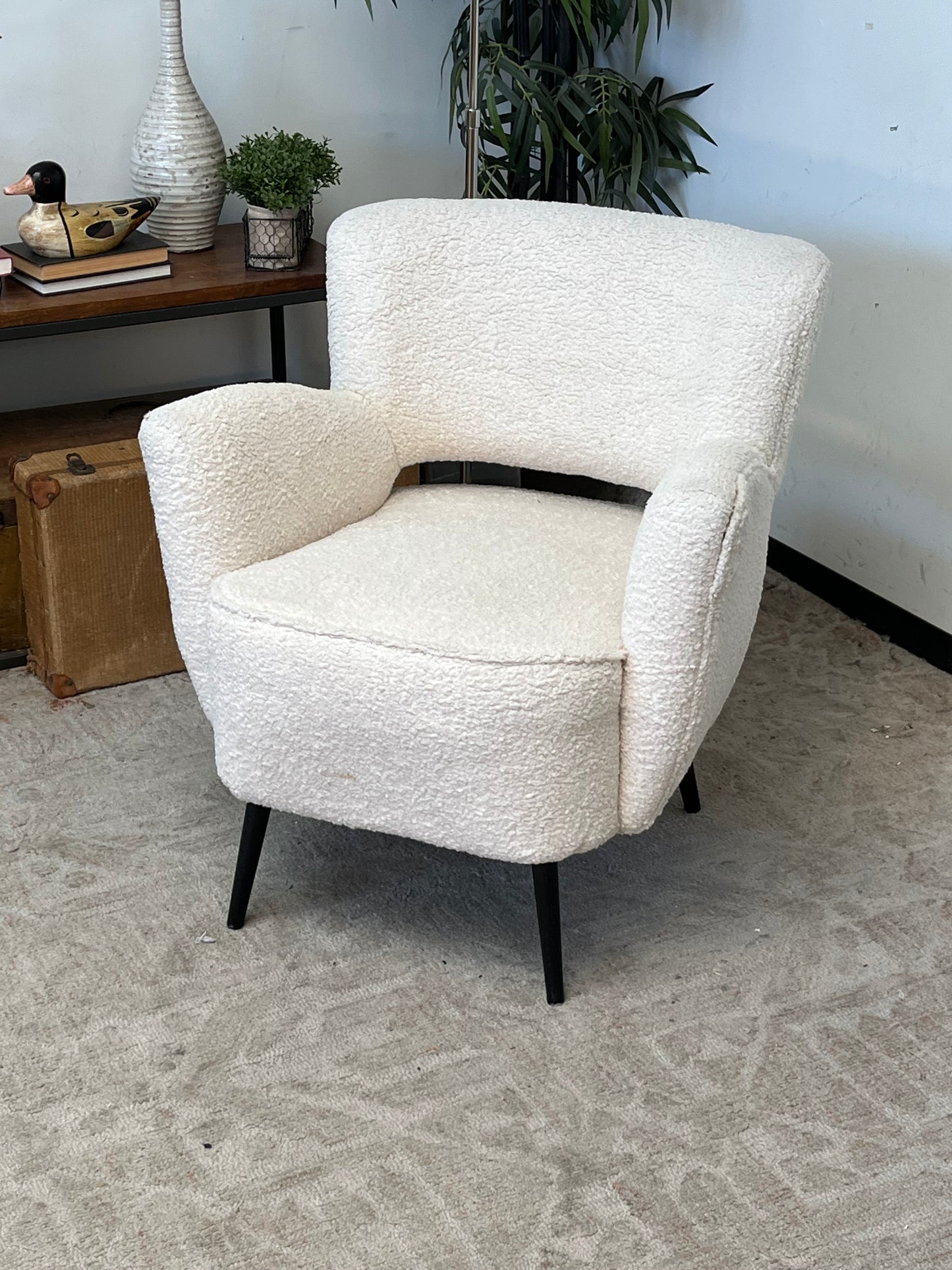 Modern Fuzzy Low-Back Chair