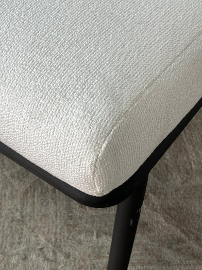 Kreiss Outdoor Modern Chair with White Cushions