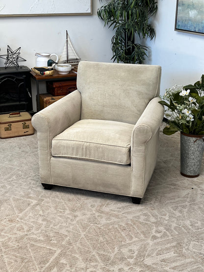 Crate & Barrel Linen Armchair