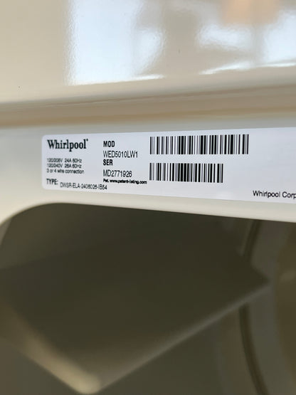 Whirlpool 7 cu. ft. White Top Load Electric Dryer Without Plug - Scratched