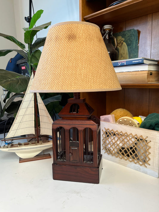 Vintage Birdcage Table Lamp
