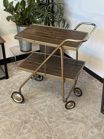 Vintage Metal Bar Cart
