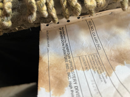 Henredon Oval Shaped Linen Ottoman