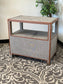 Linen & Leather Double Door Nightstand