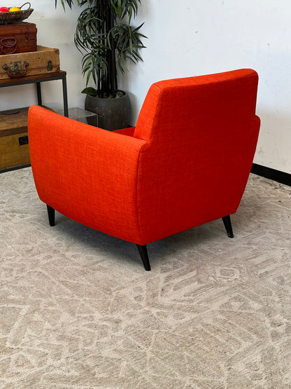CB2 Parlor Atomic Orange Armchair