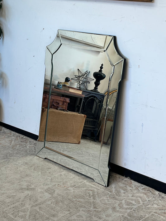 Modern Beveled Wall Mount Mirror