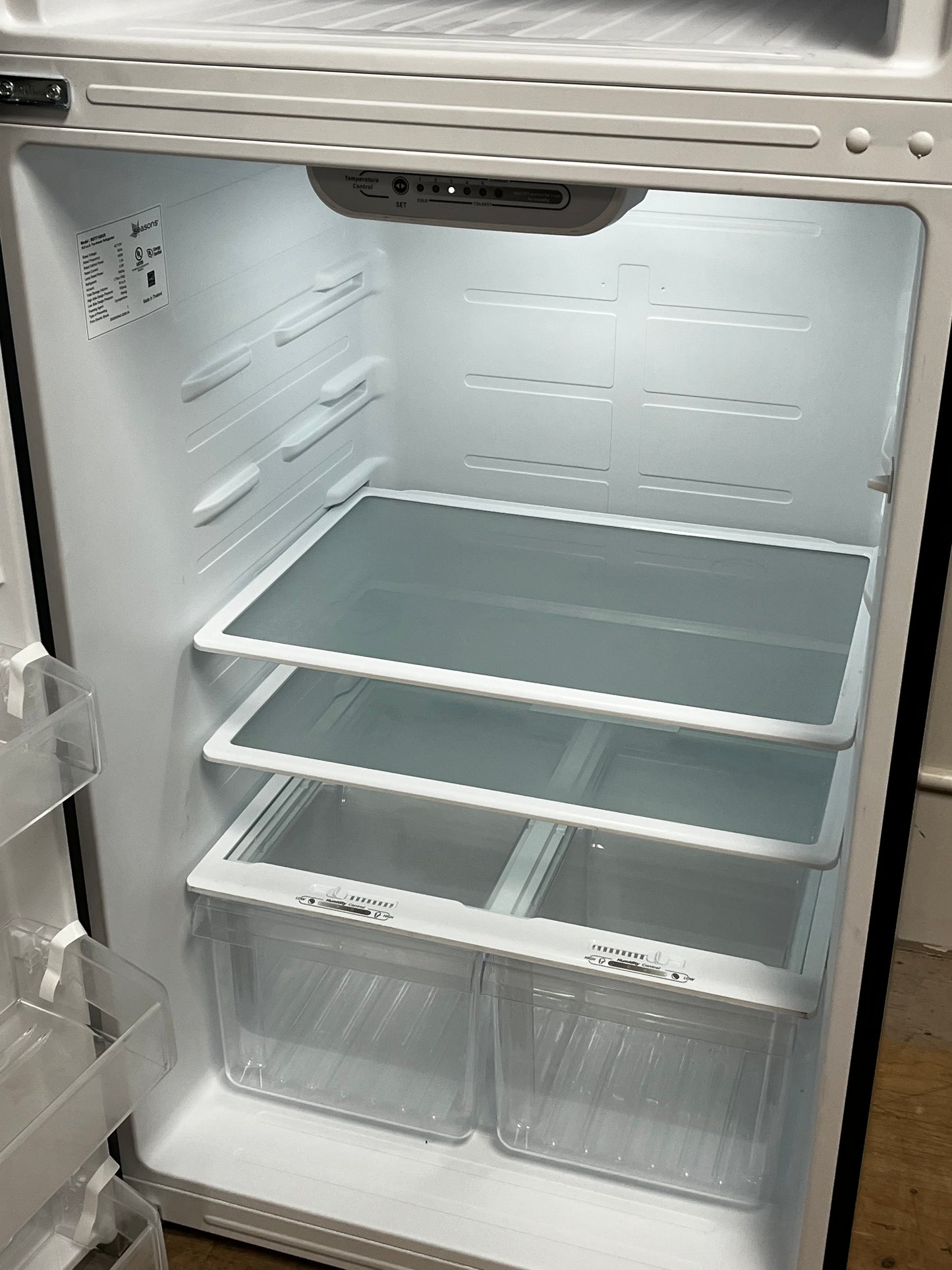 Seasons 18 cu. ft. Top Freezer Refrigerator Black