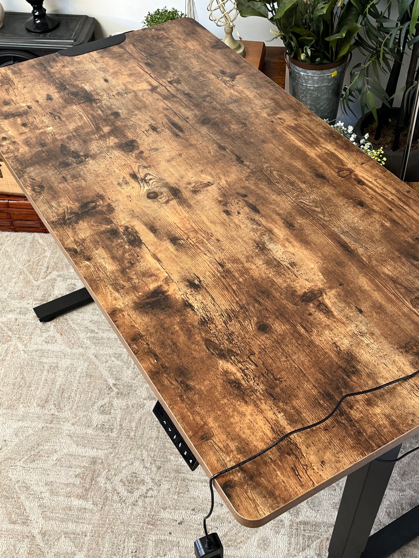 Adjustable Standing 55" Brown Desk