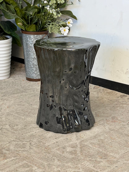 Ceramic Tree Stump Style Stool